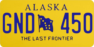 AK license plate GND450
