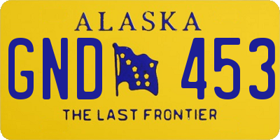 AK license plate GND453