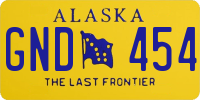 AK license plate GND454