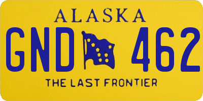 AK license plate GND462