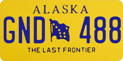 AK license plate GND488