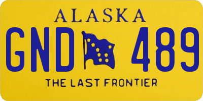 AK license plate GND489