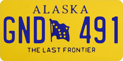 AK license plate GND491