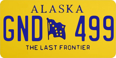 AK license plate GND499