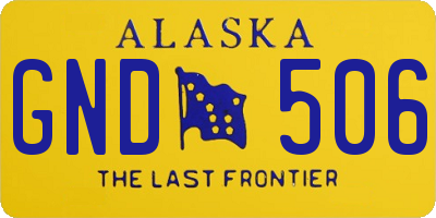AK license plate GND506