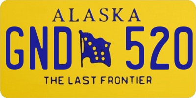 AK license plate GND520