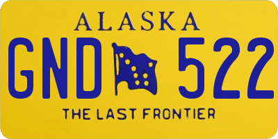 AK license plate GND522