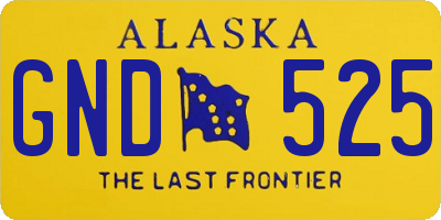 AK license plate GND525