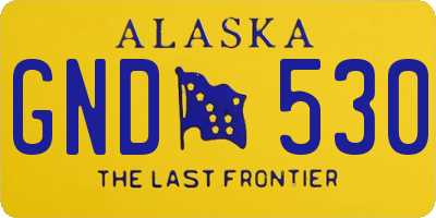 AK license plate GND530