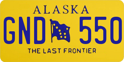 AK license plate GND550
