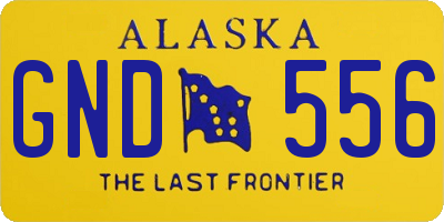 AK license plate GND556