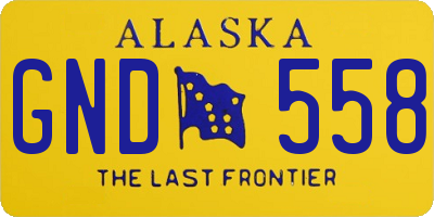 AK license plate GND558