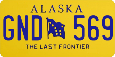 AK license plate GND569
