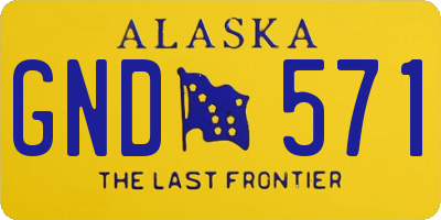 AK license plate GND571