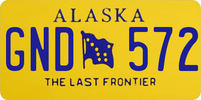 AK license plate GND572