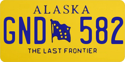 AK license plate GND582