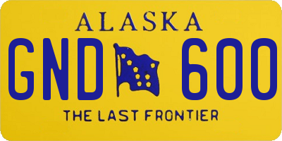 AK license plate GND600