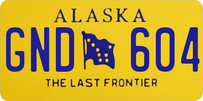 AK license plate GND604