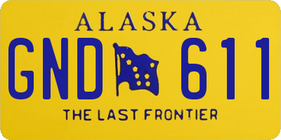AK license plate GND611