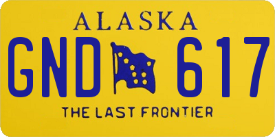 AK license plate GND617