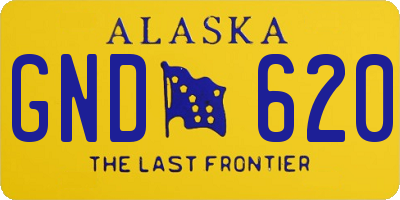 AK license plate GND620