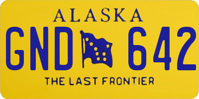 AK license plate GND642