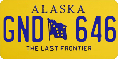 AK license plate GND646