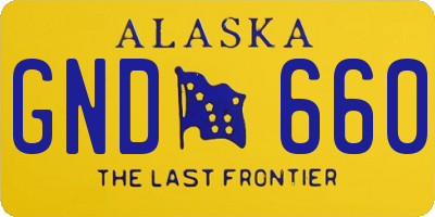 AK license plate GND660