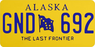 AK license plate GND692
