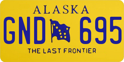 AK license plate GND695