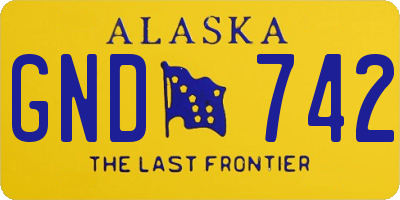 AK license plate GND742