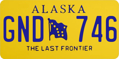 AK license plate GND746