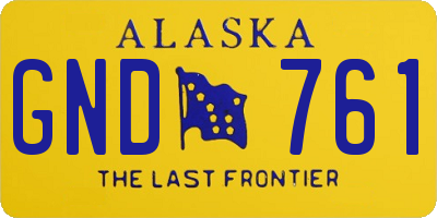 AK license plate GND761
