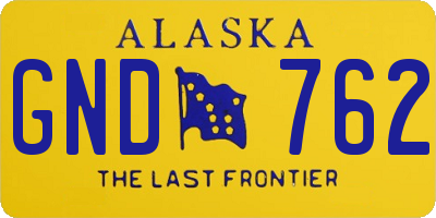 AK license plate GND762