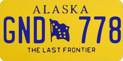 AK license plate GND778