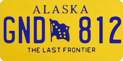 AK license plate GND812