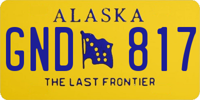 AK license plate GND817