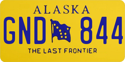 AK license plate GND844