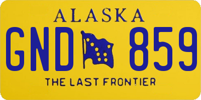 AK license plate GND859