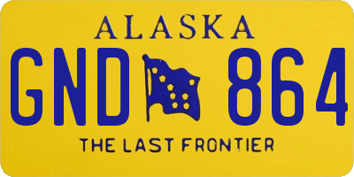 AK license plate GND864