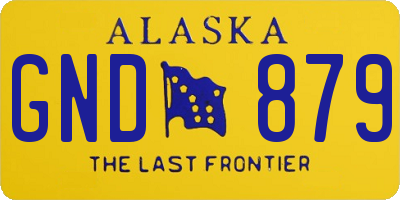 AK license plate GND879