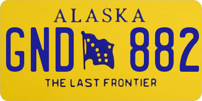 AK license plate GND882