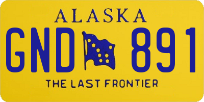 AK license plate GND891