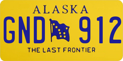 AK license plate GND912
