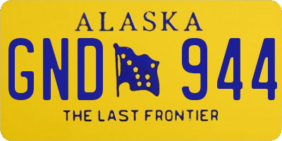 AK license plate GND944
