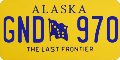 AK license plate GND970