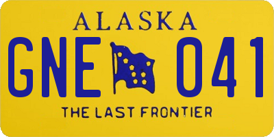 AK license plate GNE041
