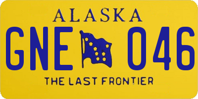 AK license plate GNE046