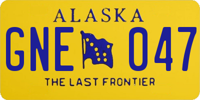 AK license plate GNE047