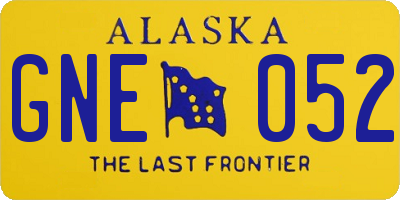 AK license plate GNE052